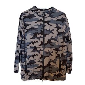 Camo Insect Repellent Jacket Permethrin Treated Hooded Windbreaker Lightweight M